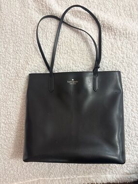 kate spade Black Leather Slim Strap Tote